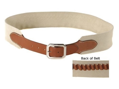 Hunter Cartridge Belt "Duke Two" Style 45 Caliber Suede Leather Chestnut