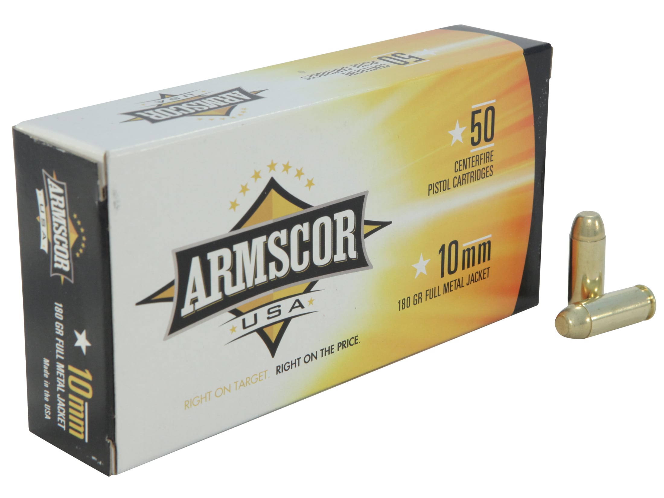 Armscor Ammo 10mm Auto 180 Grain Full Metal Jacket Box Of 50 8562