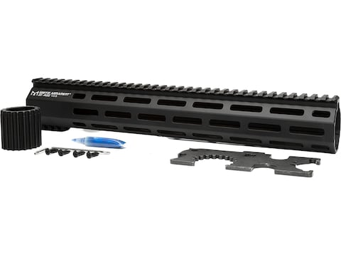 Griffin Armament Suppressor Ready Low Pro Rigid Rail M-Lok Handguard AR-15 Aluminum Black