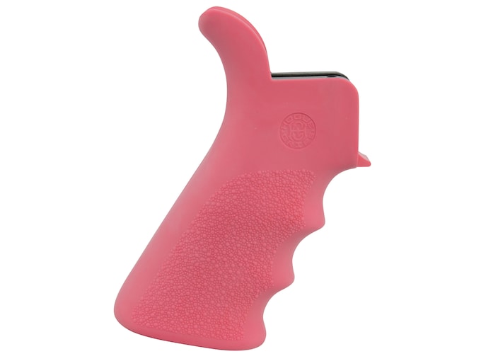Hogue OverMolded Beavertail AR-15 Pistol Grip with Finger Grooves Rubber Pink