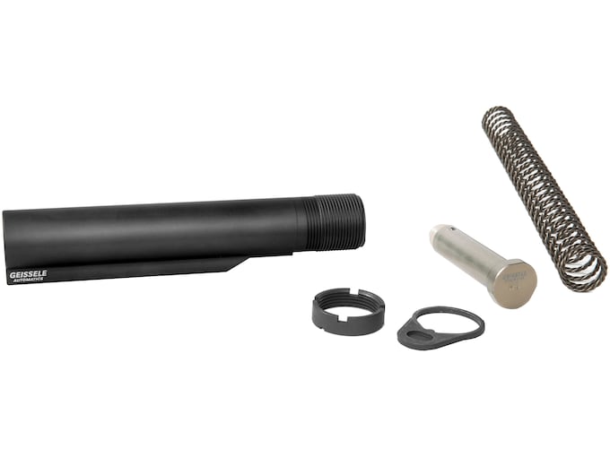 Geissele Premium Receiver Extension Buffer Tube Assembly with Super 42 H1 Buffer Mil-Spec Diameter AR-15 7075-T6 Aluminum Black