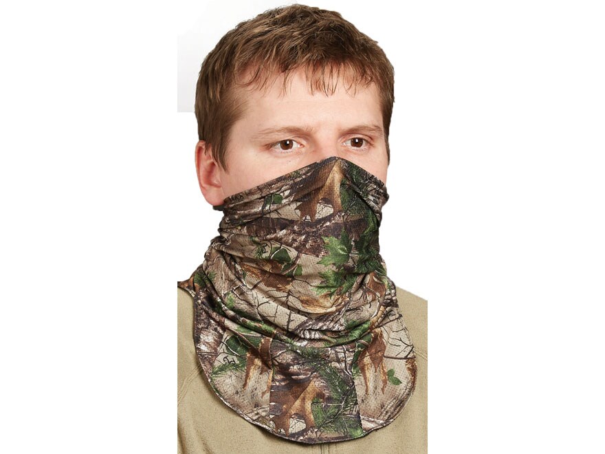 Hunter's Specialties Spandex Silver 1/2 Face Gaiter Mossy Oak Break Up