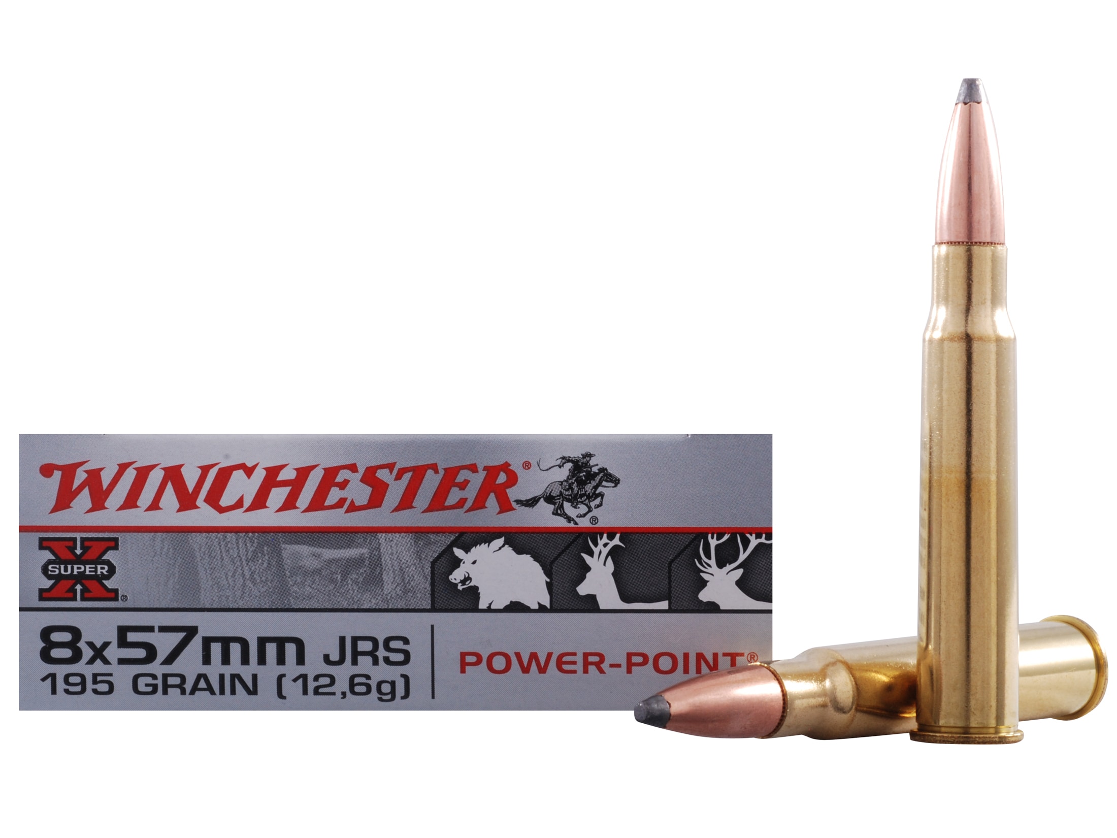 Winchester Super X Ammo 8x57mm JRS Mauser (Rimmed Mauser) 195 Grain