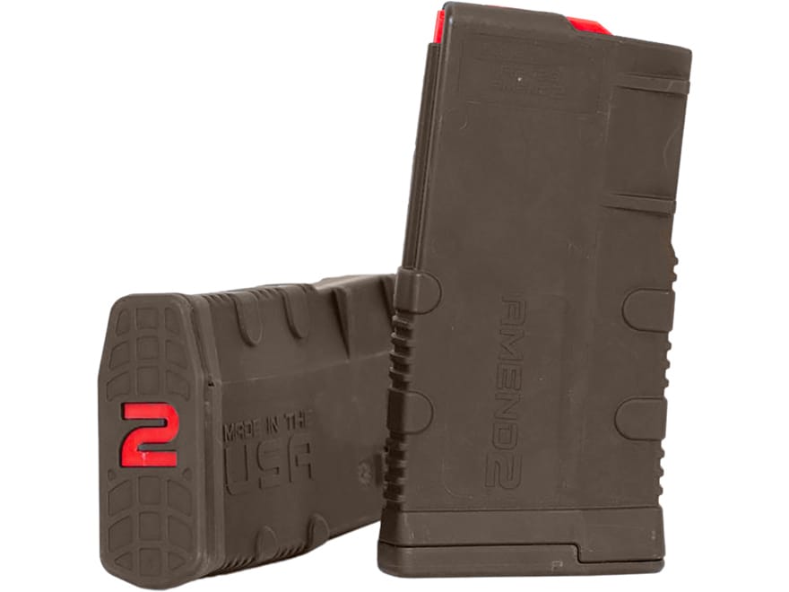 Amend2 Mag LR-308, SR-25 308 Winchester 20-Round Polymer Flat Dark