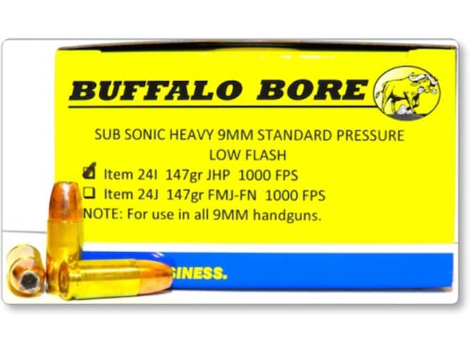 Buffalo Bore 9mm Luger Ammo 147 Grain Speer Gold Dot Jacketed Hollow Point Box of 20