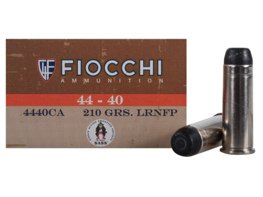 Fiocchi Cowboy Action Ammo 44-40 WCF 210 Grain Lead Round Nose Flat
