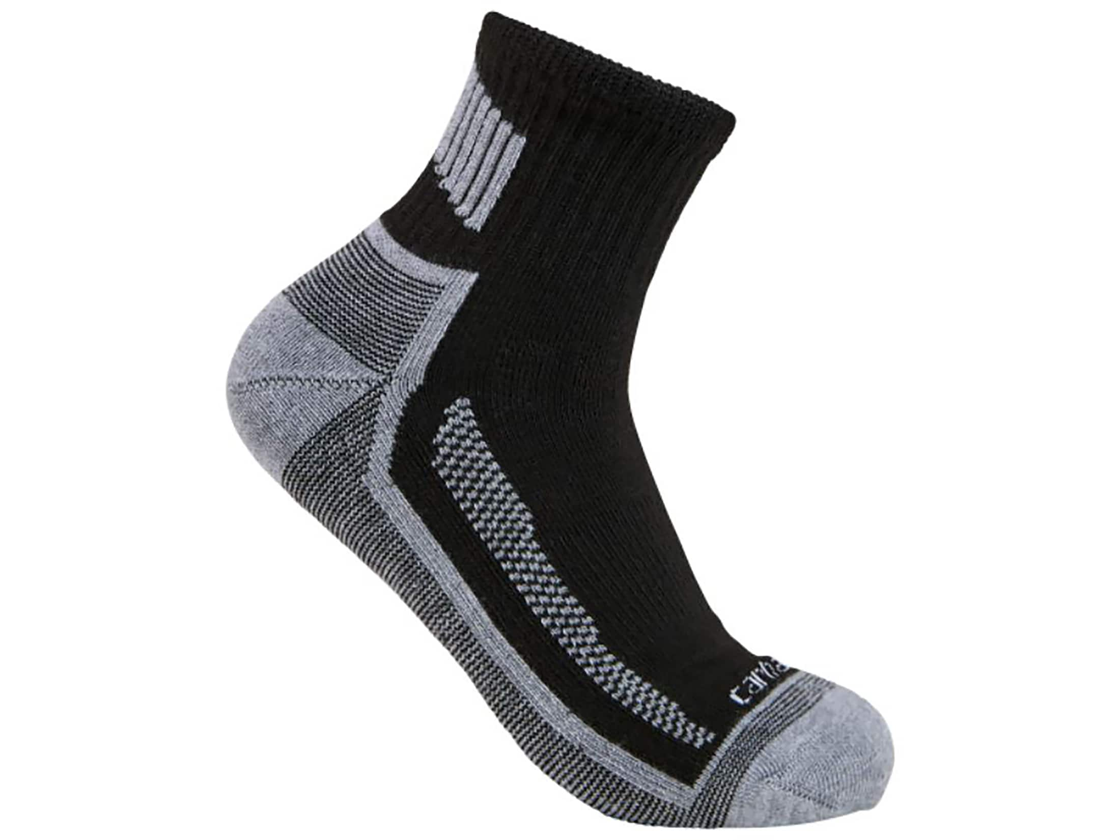 Carhartt Men's Force Midweight Quarter Socks Black XL 3 Pack