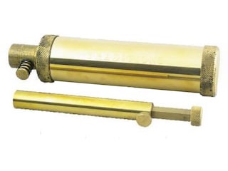 Black Powder Brass Flask- springed release valve- 35 grain spout