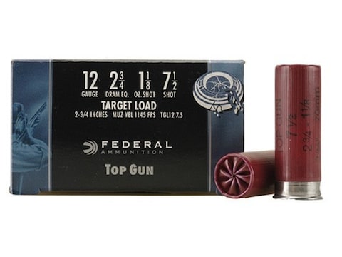 Federal Top Gun Lite Ammunition 12 Gauge 2-3/4" 1-1/8 oz #7-1/2 Shot
