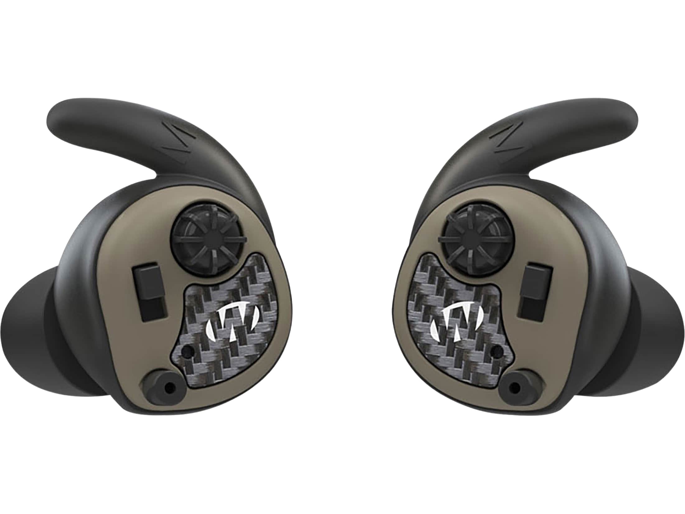 Walkers Shooting Earbuds Tan Silencer Bluetooth Hearing Protection 