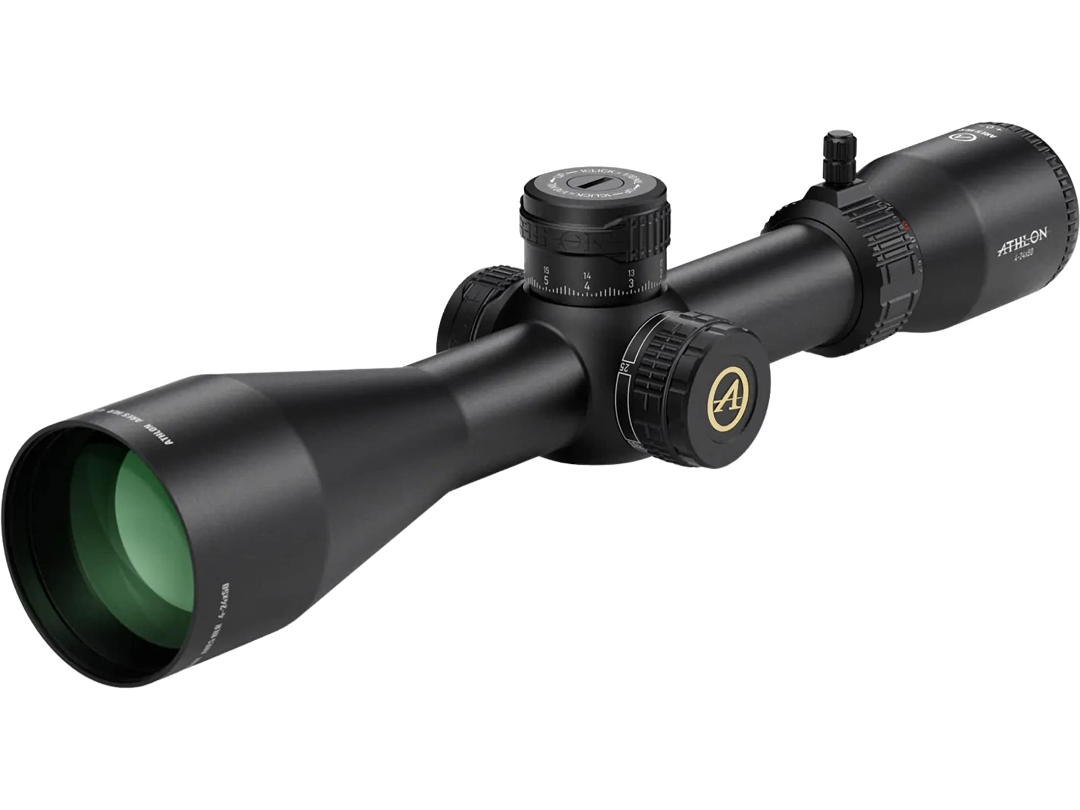 Athlon Optics Ares HLR Rifle Scope 30mm Tube 4-24x 50mm Illuminated APRS-H2 MIL Reticle Black