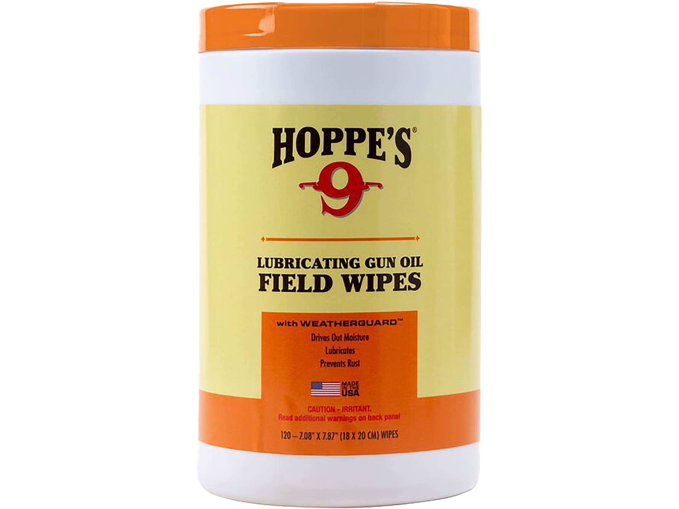 Hoppe's 9 Rust Preventative Lubricating Gun Oil Field Wipes 60PK