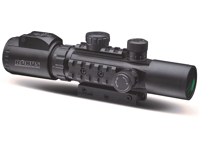 Konus Pro AS34 Rifle Scope 2-6x 28mm Illuminated Mil Dot Reticle Matte Black