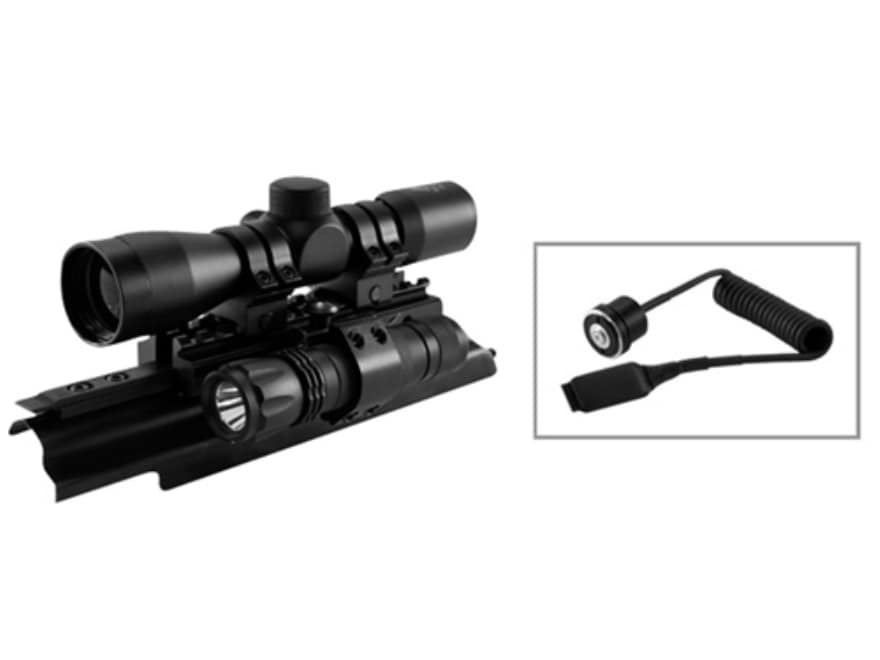 NcStar Sights N' Lights Combo 4x 30mm P4 Reticle Scope Rings, AK-47