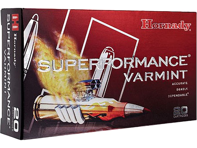 Hornady Superformance Varmint 223 Remington Ammo 53 Grain Hornady V-Max Polymer Tip Box of 20
