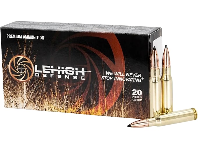 Lehigh Defense Tipped Xtreme Chaos 308 Winchester Ammo 175 Grain Polymer Tip Lead Free Box of 20
