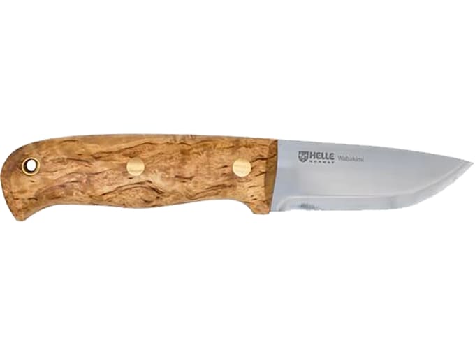 Helle Knives: Nord - Curly Birch - 5.79 Scandi Blade - 14C28N