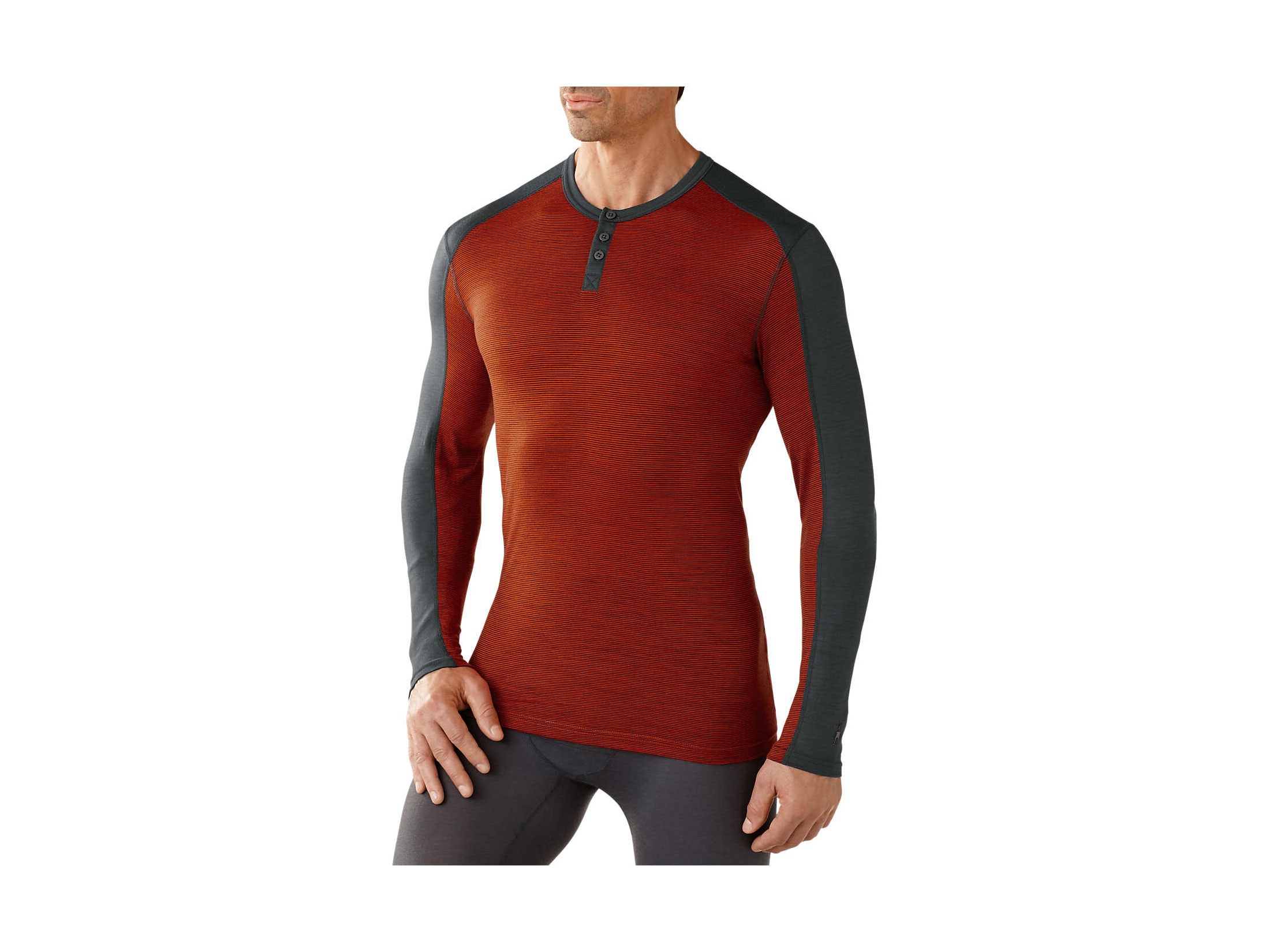 Smartwool Men's NTS Micro 150 Henley Base Layer Shirt Long Sleeve
