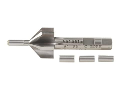 PTG 96-Degree Piloted Barrel Counterbore 22 Cal to 6mm 4 Pilot Set