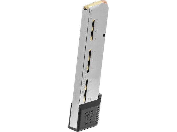 Wilson Combat 1911 Magazine Elite Tactical with Polymer Extended Base 45 ACP 10-Round Stainless