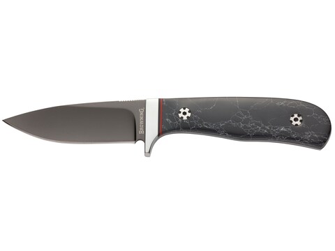 Browning Devil's Due Fixed Blade Knife 3.375" Drop Point 7Cr Stainless Steel Blade Marb...