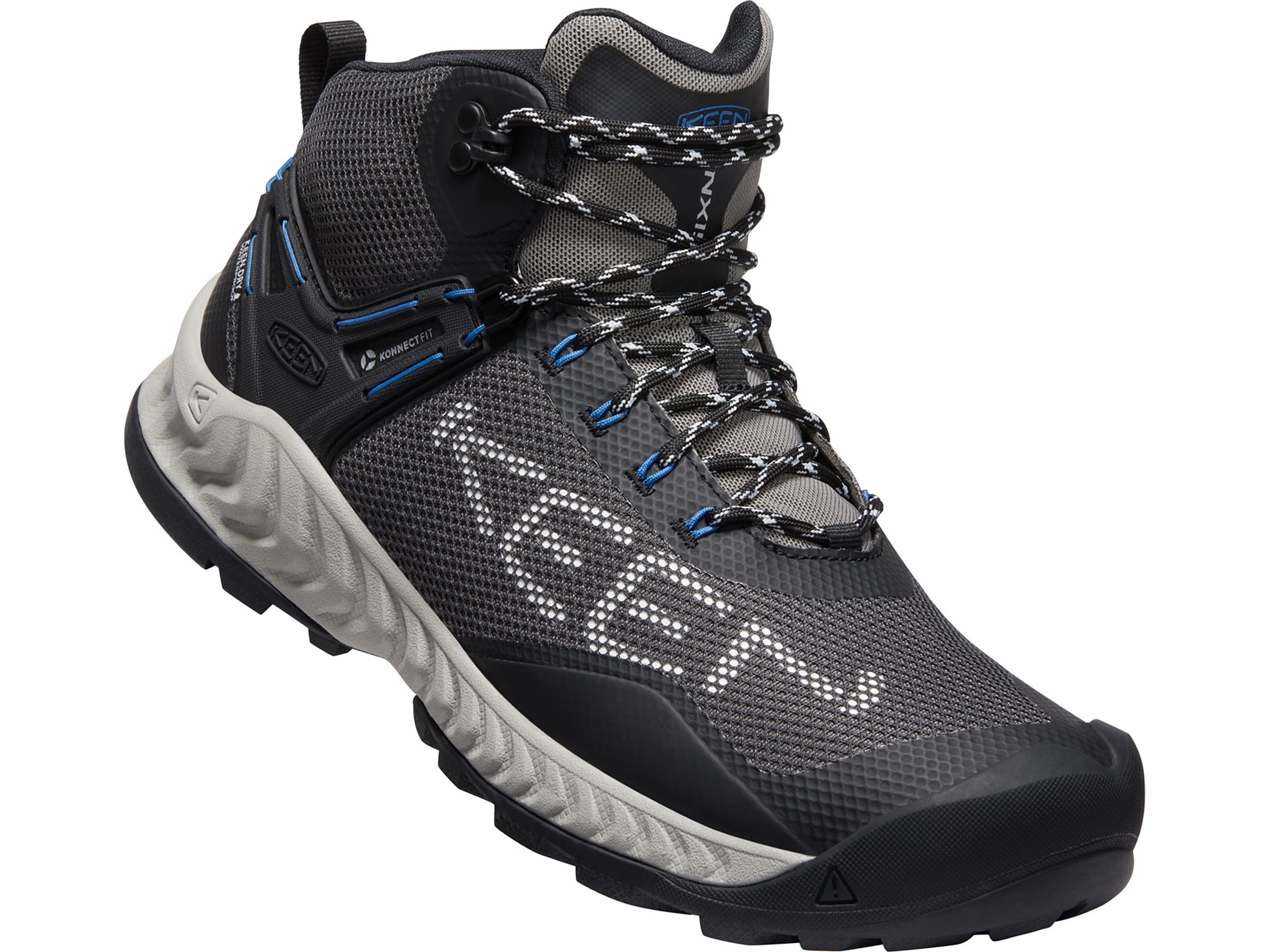 Keen Nxis EVO Mid Hiking Shoes Synthetic Magnet/Bright Cobalt Men's 8