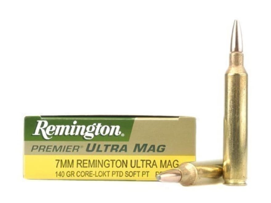 Remington Premier Ammo 7mm Remington Ultra Mag 140 Grain Core-Lokt