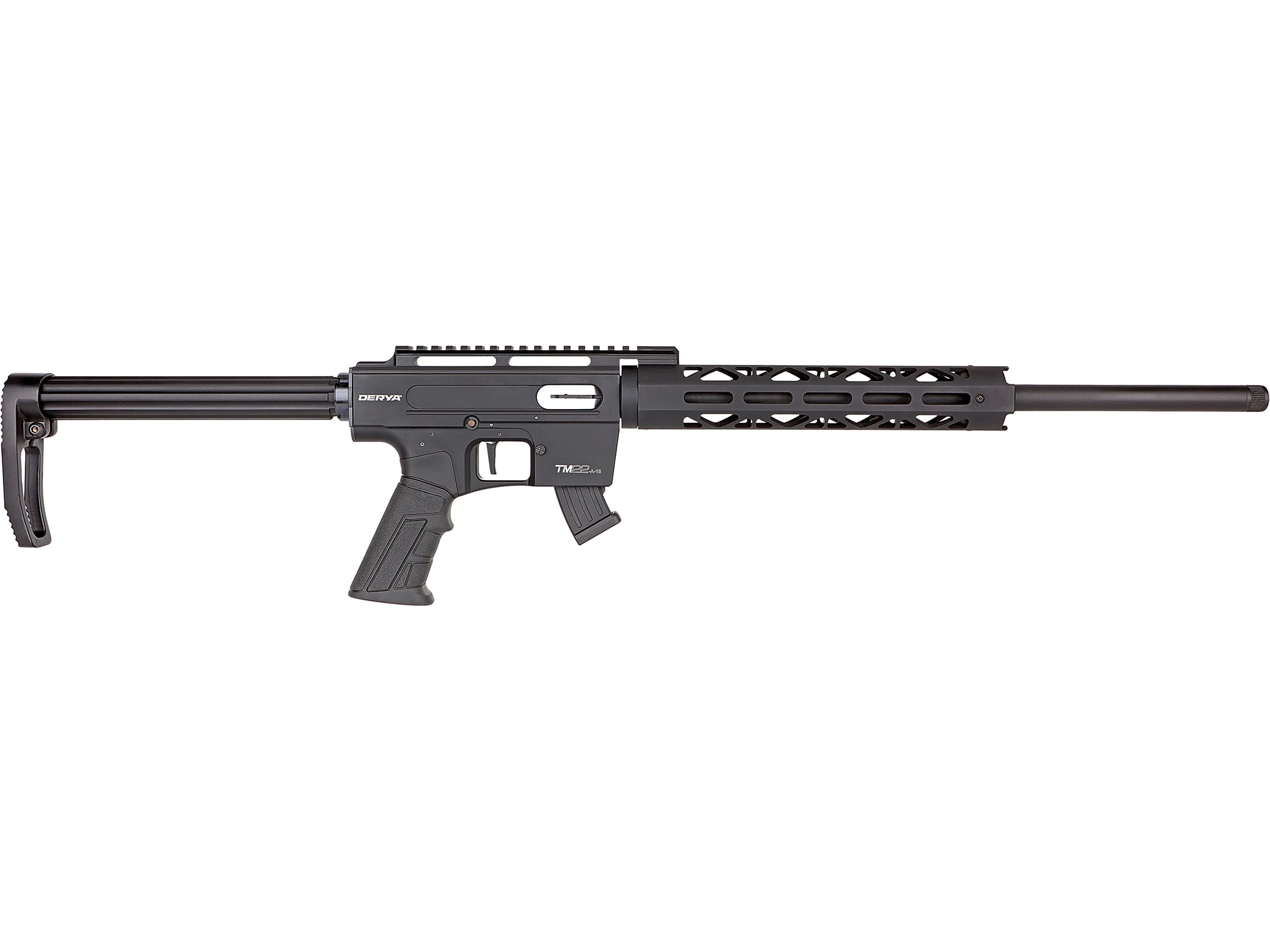 Derya TM22  Metal Semi Automatic Rifle 22 Long Rifle 20" Black Threaded Barrel Anodized Frame Black Pistol Grip