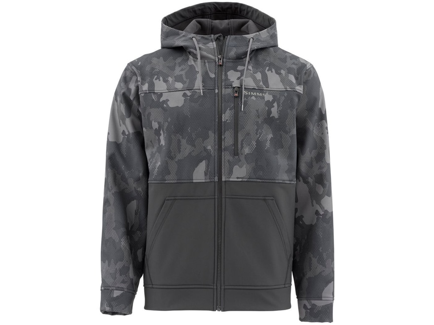 Simms Men's Rogue Hoodie Hex Flo Camo Carbon XL