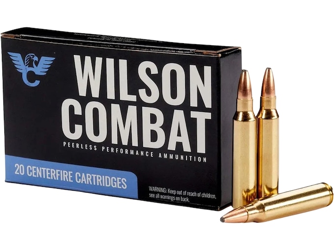 Wilson Combat 223 Remington Ammo 55 Grain Jacketed Soft Point Box of 20