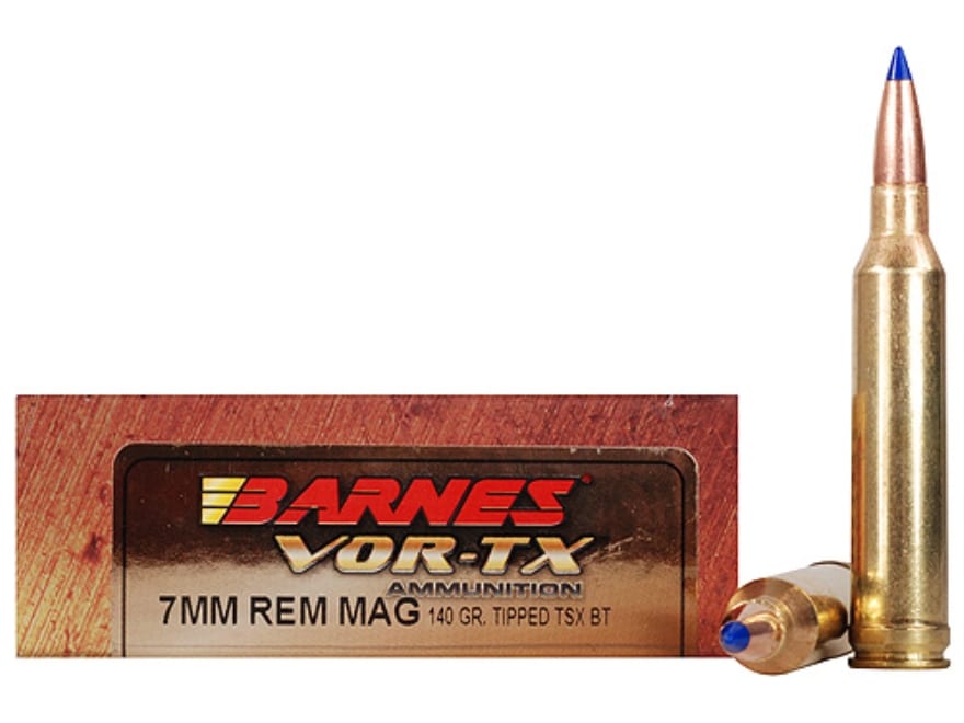 Barnes VOR-TX Ammo 7mm Remington Mag 140 Grain TTSX Polymer Tipped.