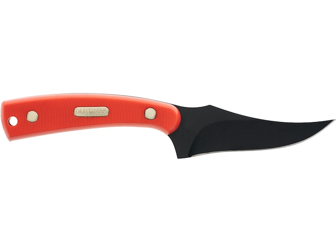 Old Timer Sharpfinger Fixed Blade Knife 3.3″ Clip Point 7Cr17MoV Stainless Black Oxide Blade Polymer Handle Orange