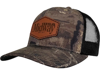 MidwayUSA Richardson 112 Leather Patch Camo Trucker Hat