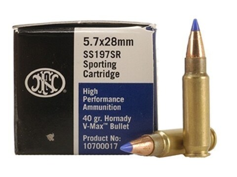 FN SS197SR Ammunition 5.7x28mm FN 40 Grain Hornady V-MAX