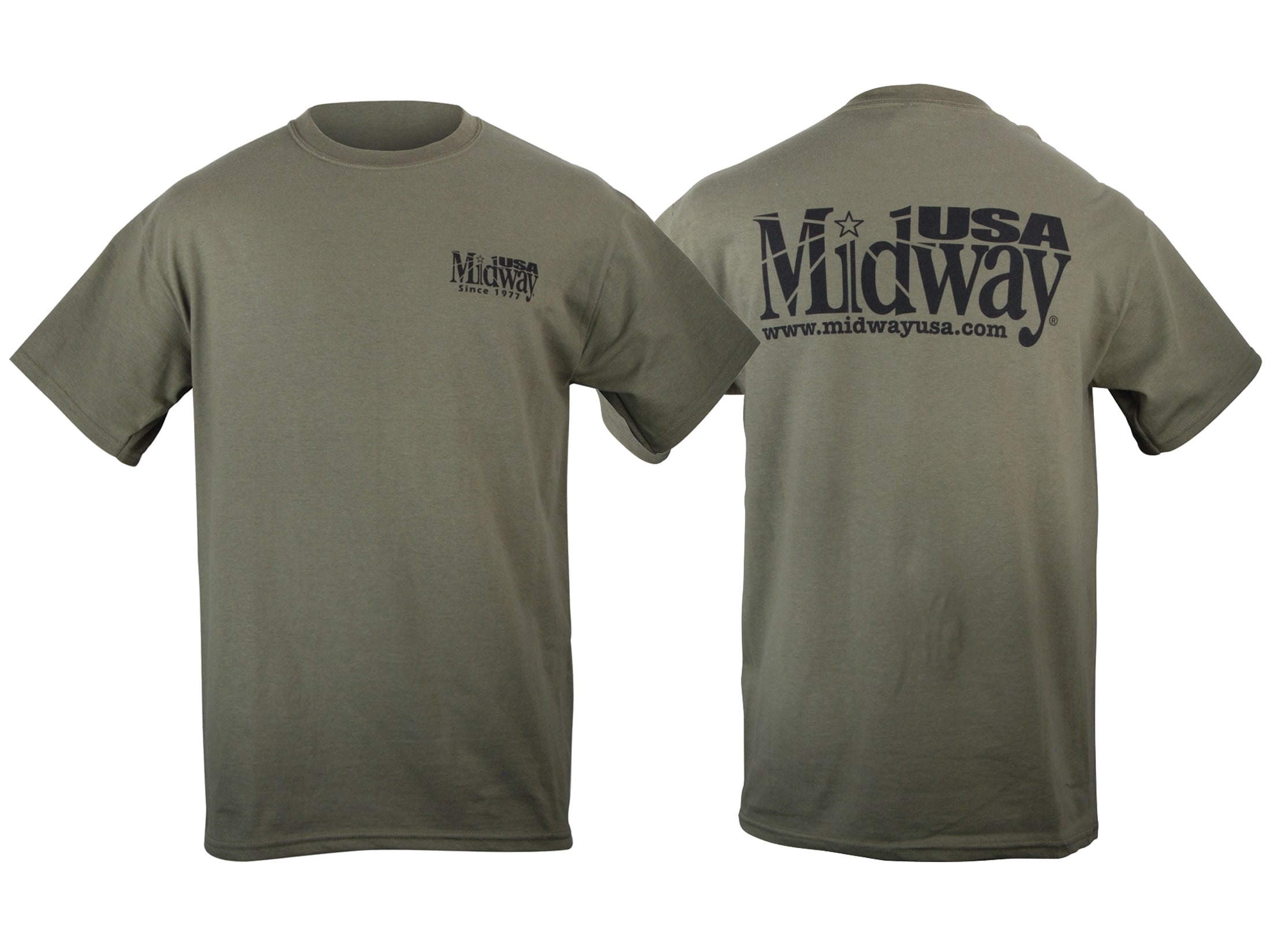MidwayUSA T-Shirt Short Sleeve Cotton Olive Drab 3XL (56)