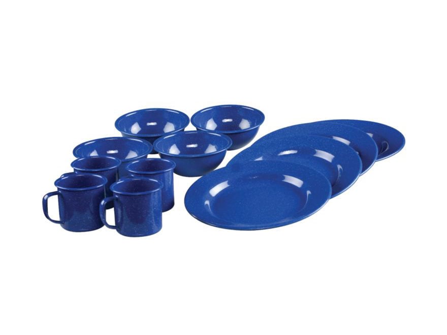 未使用-Coleman 12Piece Enamelware DiningSet Coleman 12-Piece Enamelware Dining Set