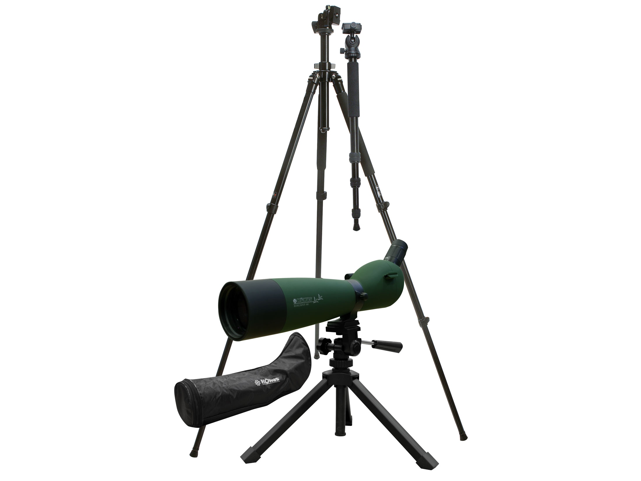 Konus Spotting Scope 2060x 80mm Angled Tripod, Photo Adapter, Soft