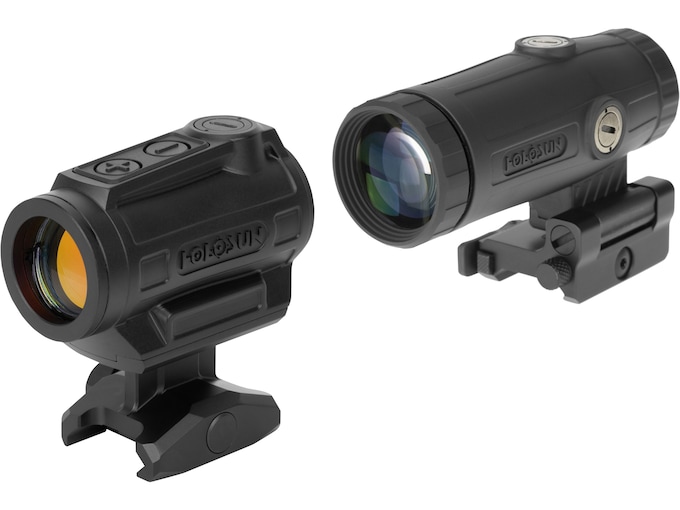 Holosun ARO Combo Red Dot Sight Red 2 MOA Dot with Picatinny Mount and HM3X Magnifier Matte Black