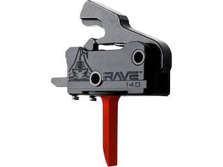 Rise Armament Rave 140 Drop-In Trigger Group Flat with Anti-Walk Pins AR-15 Single Stage Red