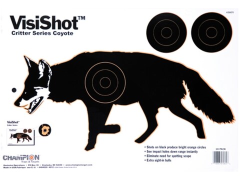 Champion VisiShot Critter Series Coyote Targets 16 x 11 Paper Package