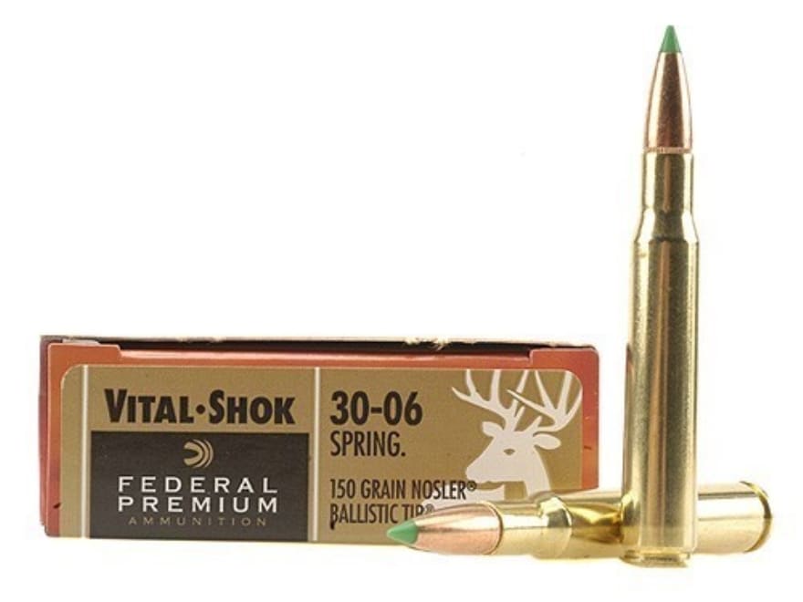 Federal Premium 30-06 Springfield Ammo 150 Grain Nosler Ballistic Tip