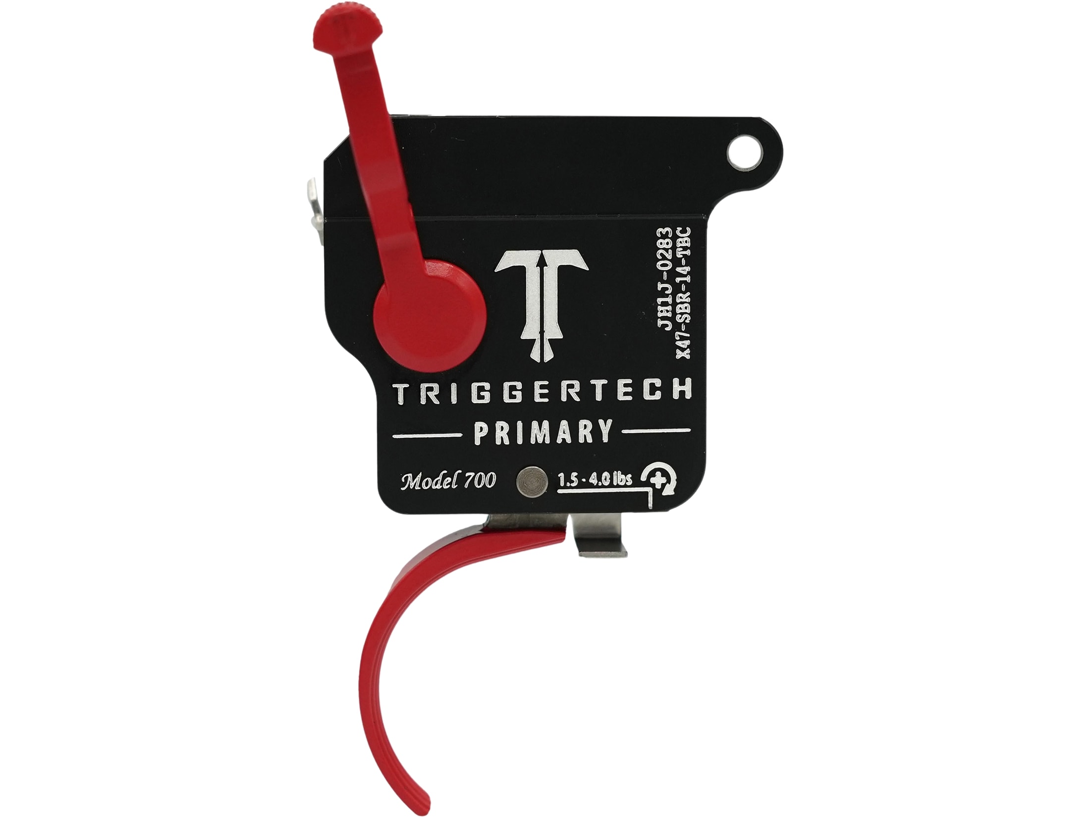 TriggerTech Primary Trigger Curved Bow Remington 700 Single Stage with Bolt Release, Safety Red
