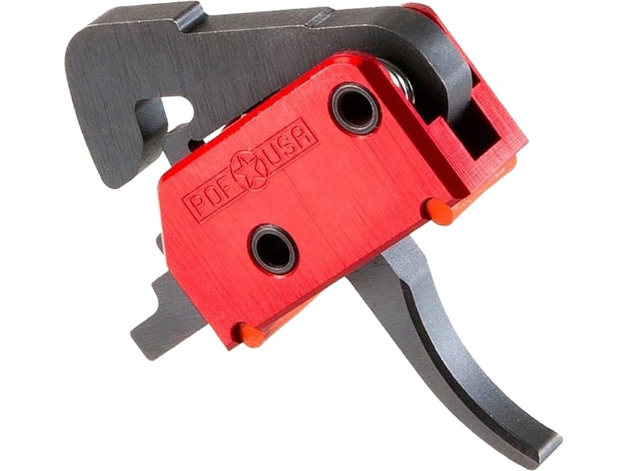 POF-USA Drop-In Trigger Group with Anti Walk Pins AR-15 Trigger Single Stage Red