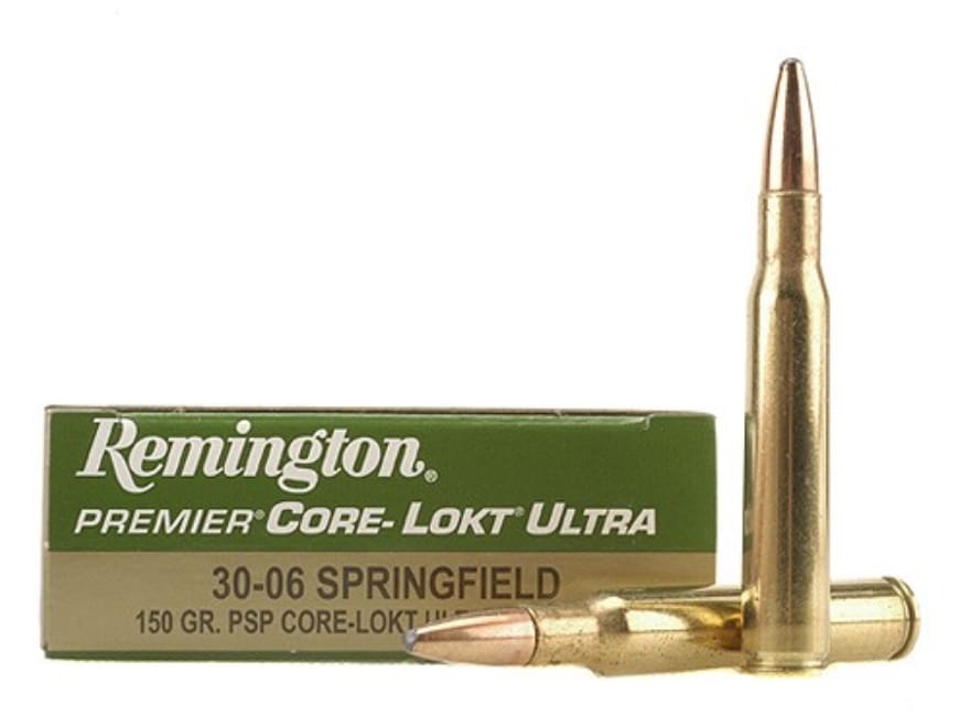 Remington Premier Ammo 30-06 Springfield 150 Grain Core-Lokt Ultra.