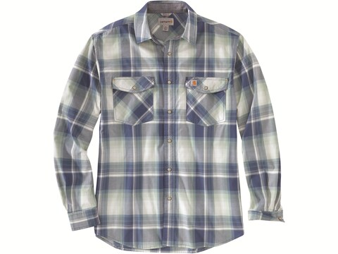 Carhartt Men's Rugged Flex Relaxed Fit Lightweight Snap-Front Plaid