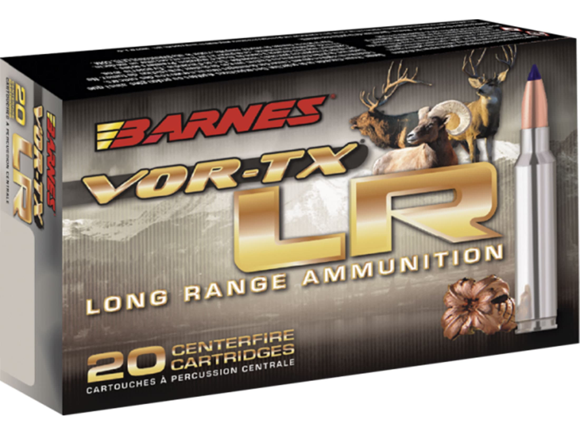 Barnes VOR-TX Long Range Ammunition 6.5 Creedmoor 127 Grain LRX Polymer Tipped Boat Tail Lead-Free Box of 20