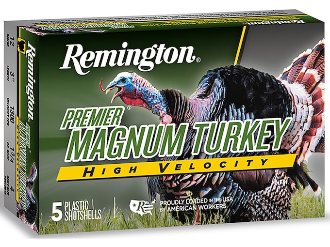 Remington Premier Magnum Turkey High Velocity 12 Gauge Ammo 3″ #5 Copper Plated Lead Shot 1-3/4 oz Box of 5