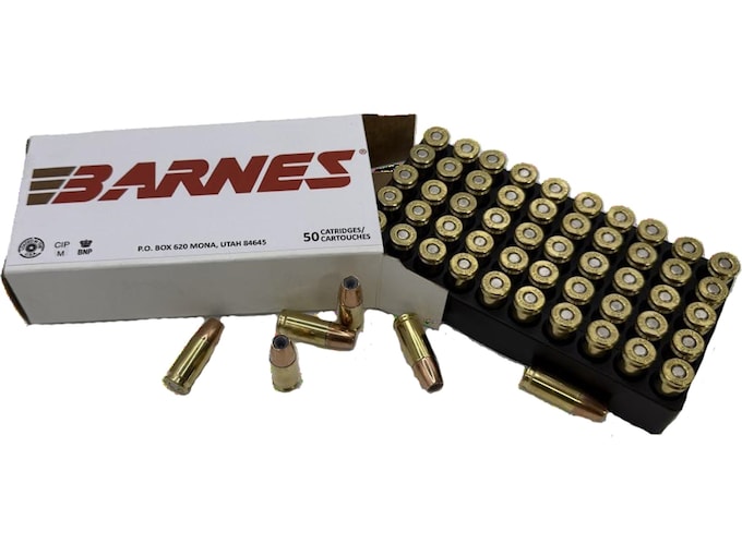 Barnes Defense 9mm Luger Ammo 124 Grain Sierra Jacketed Hollow Point Jacketed Hollow Point Box of 50