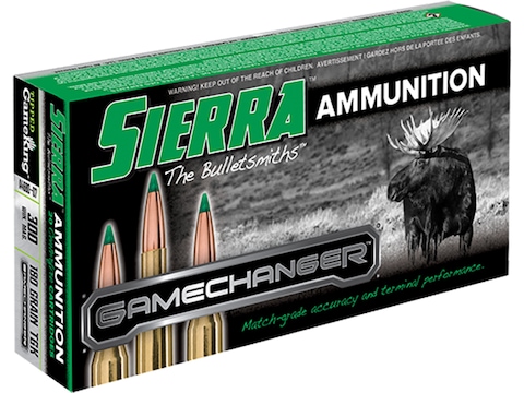 sierra gamechanger gameking grain winchester tipped ammunition magnum box