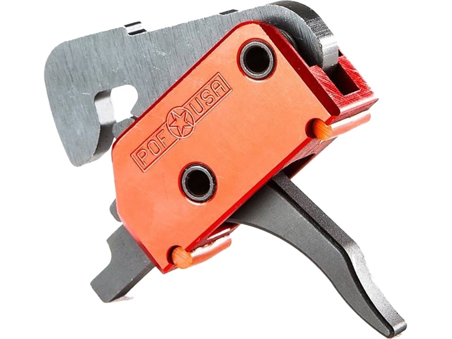 POF-USA Two Stage Drop-In Trigger Group with Anti Walk Pins AR-15 Trigger Two Stage Red